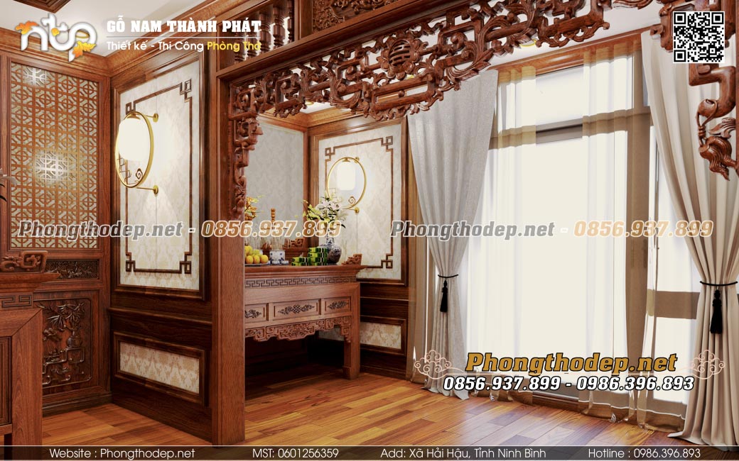 Thiết kế phòng thờ gia tiên chuẩn phong thuỷ